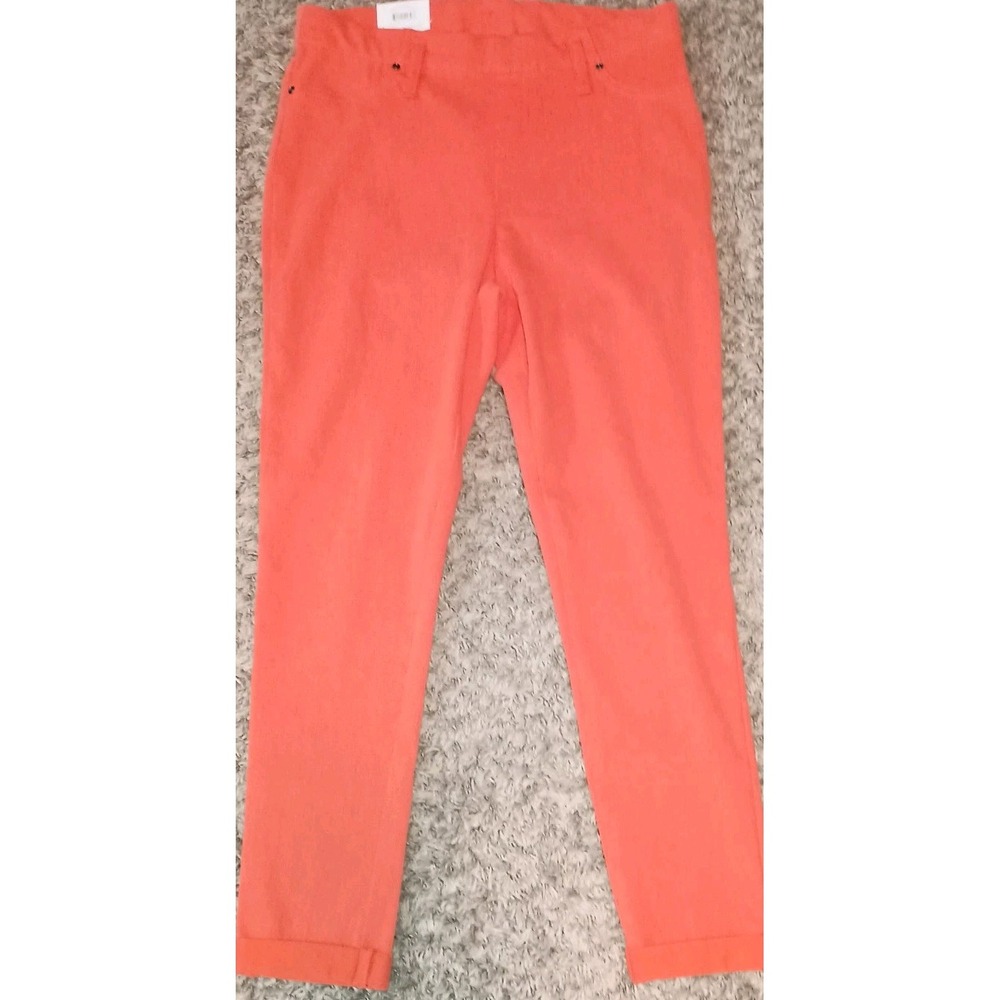 Women's Time And Tru Jegging Pants Size Small Color Orange Fitted Cute